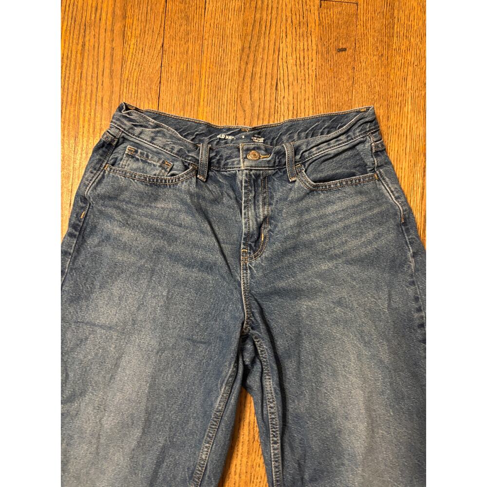Old Navy WOW Baggy Wide Leg Jeans Size 8 Mid Rise Loose Fit - Picture 4 of 8